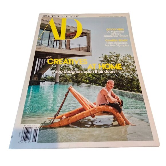 Architectural Digest Magazine June 2024 Creatives At Home Diplo Paris Olympics - Picture 1 of 11